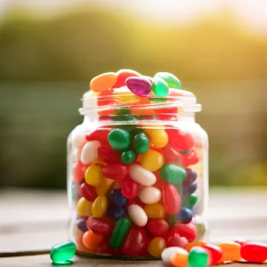 jelly_beans_in_jar_on_outdoor_table_top