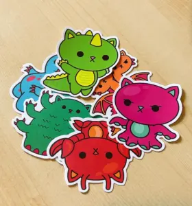 vibrant_kitty_cat_stickers