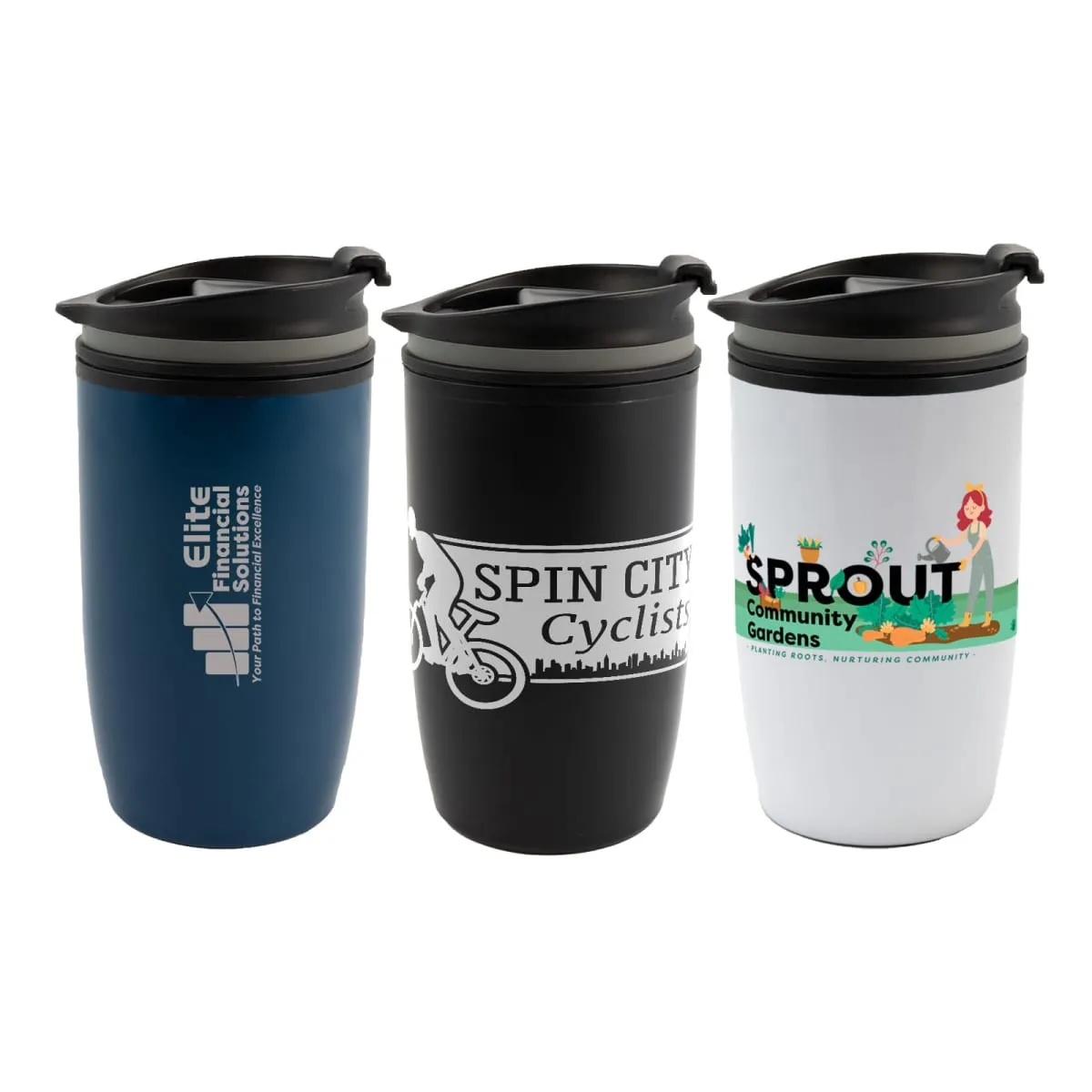 Falcon Thermal Mug with secure lid for mobile professionals