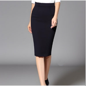 Ladies promotional black office skirt