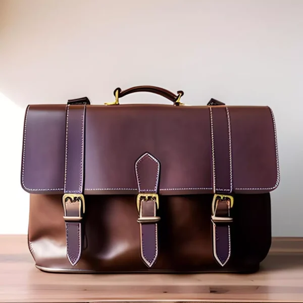 brown satchel bag