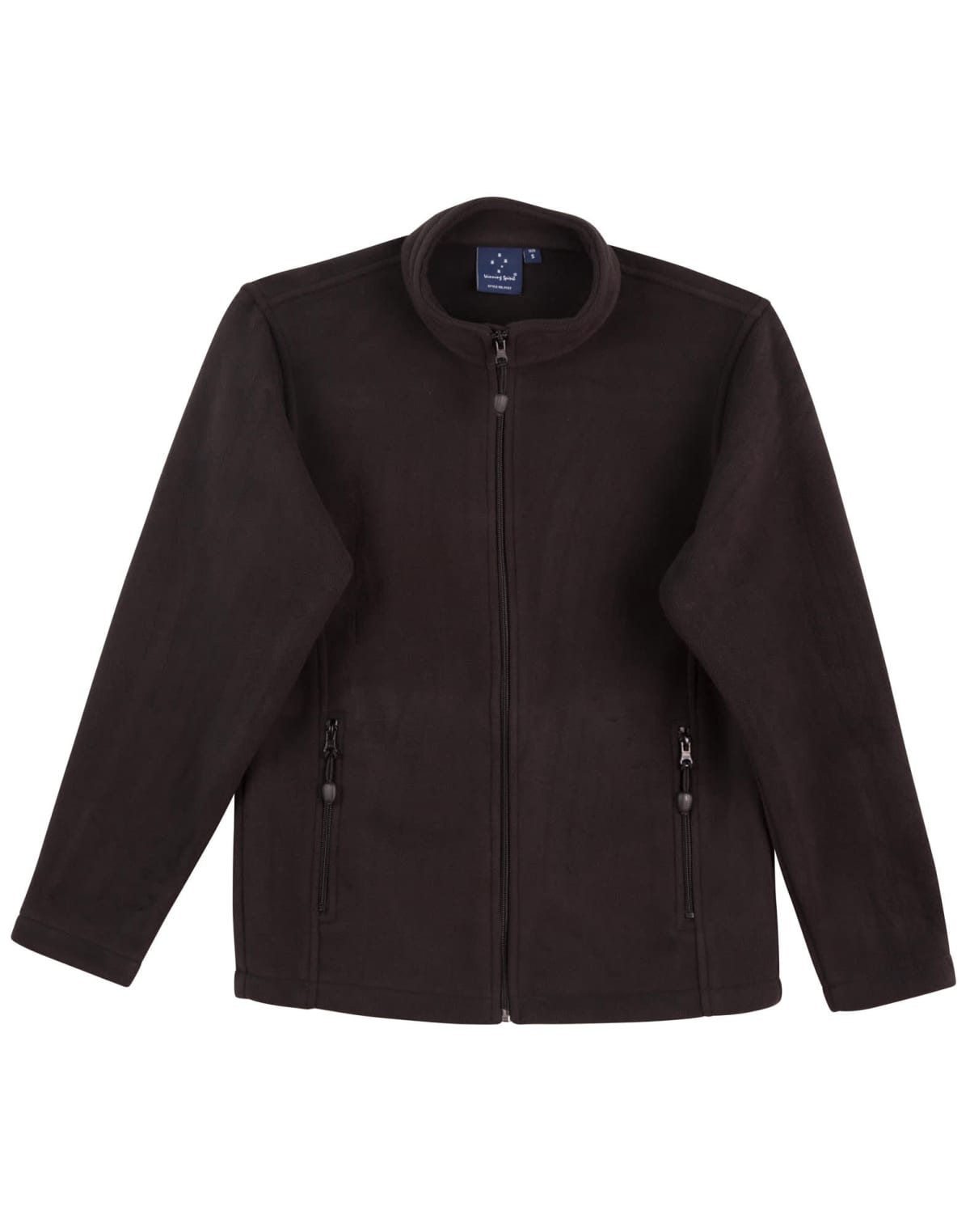 Mens polar fleece zip custom printed jacket for crews