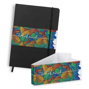 Notebook and Packaging with Colorful Leaf Design 170325