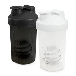 Black and white 400ml atlas shakers