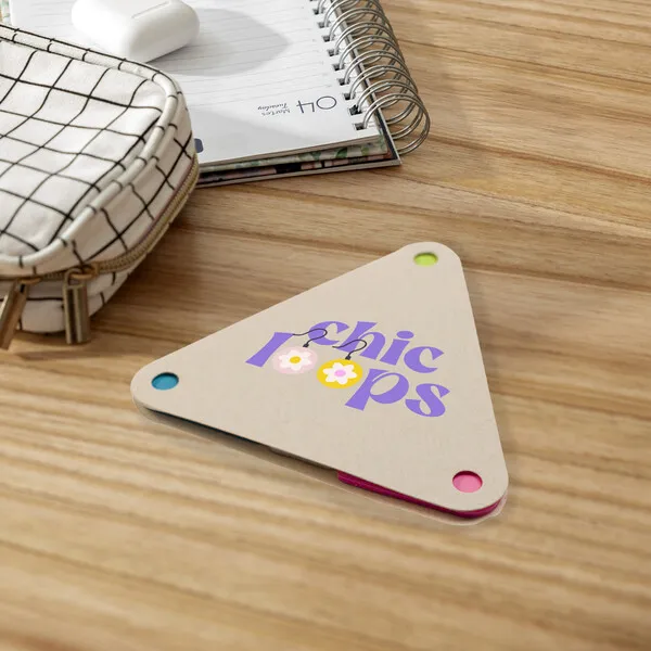 FSC certified triangle-shaped sticky note pad