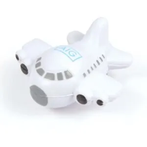 Customised White Stressball in airplane shape