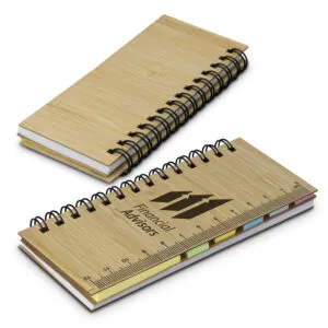 Promotional Bamboo Sticky notes with company logo