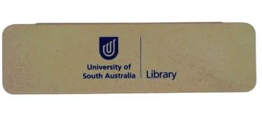 University of South Australia Library logo on a beige background.