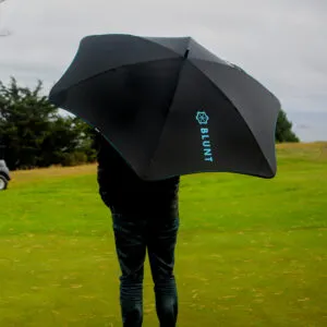 Promotional Black Blunt Umbrella | Compact