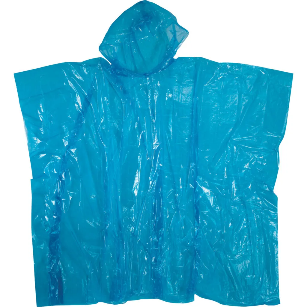 translucent rain poncho with a hood