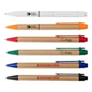 Six ballpoint pens
