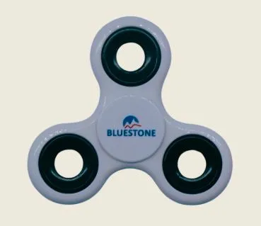 branded fidget spinner with logo.