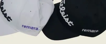 branded golf cap with logo.