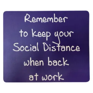 Mousepad with text writteon on it