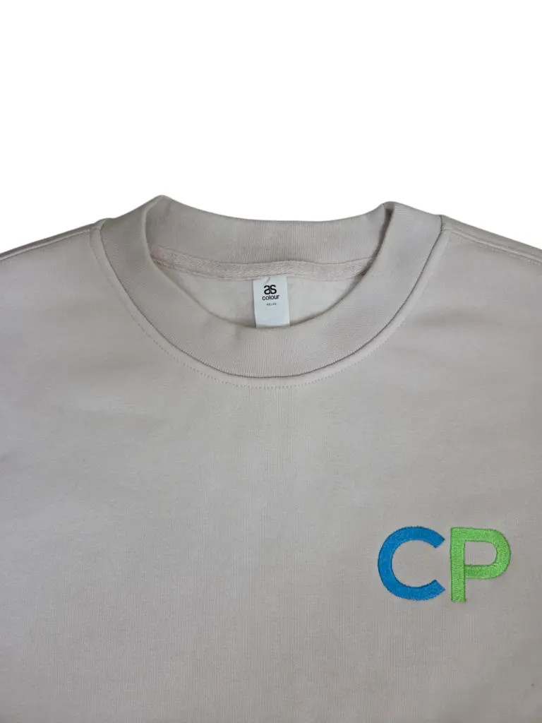 AS Colour Sweater embroidered with the letters CP