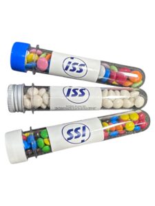 3 promotional lollies in tube