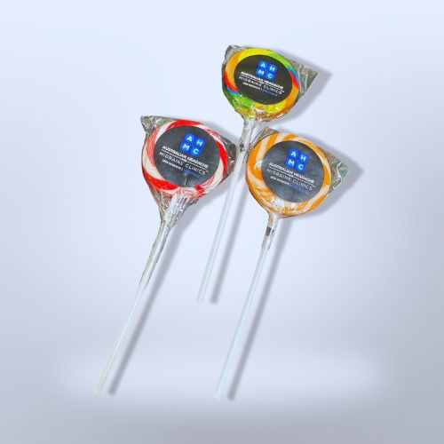 Promotional lollipops with logo branding