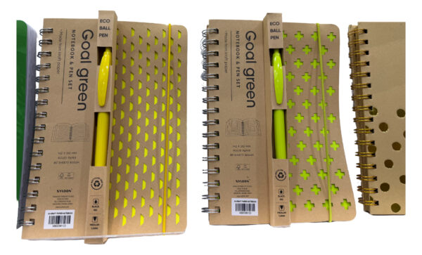 Eco friendly notebooks and pens