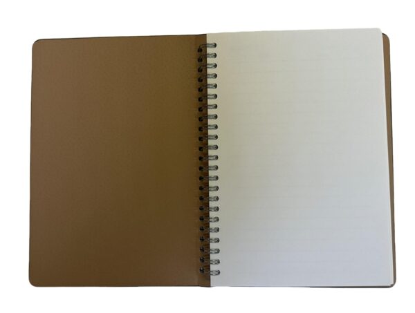 Opened recycled eco notebook