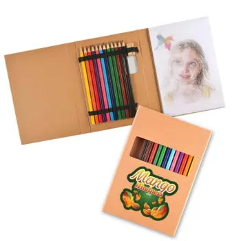 A set of colored pencils for any occasion, featuring a girl and butterfly on the box.