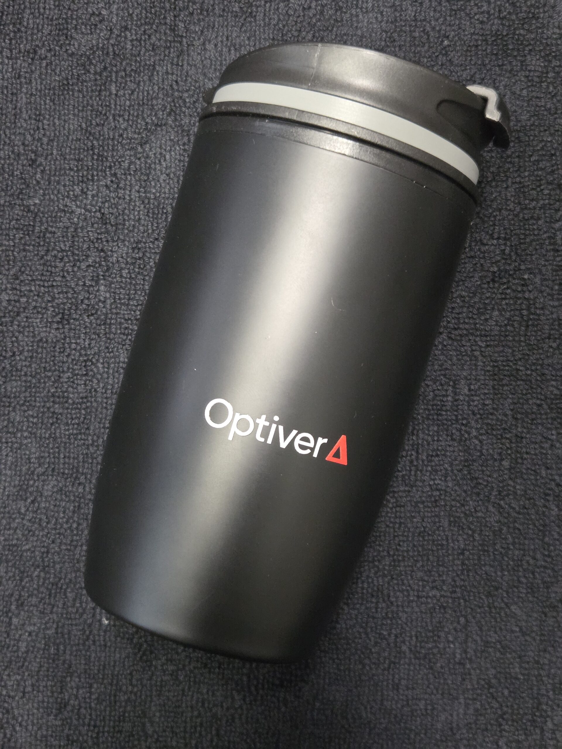black insulated mug for optiver
