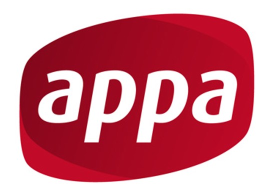 Red logo with "appa" in white lowercase letters on a rounded shape for promotional products.