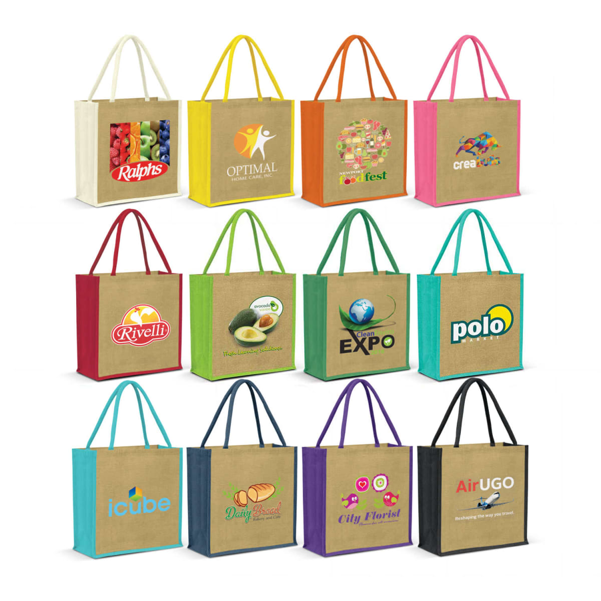 Laminated Jute Bags Coloured