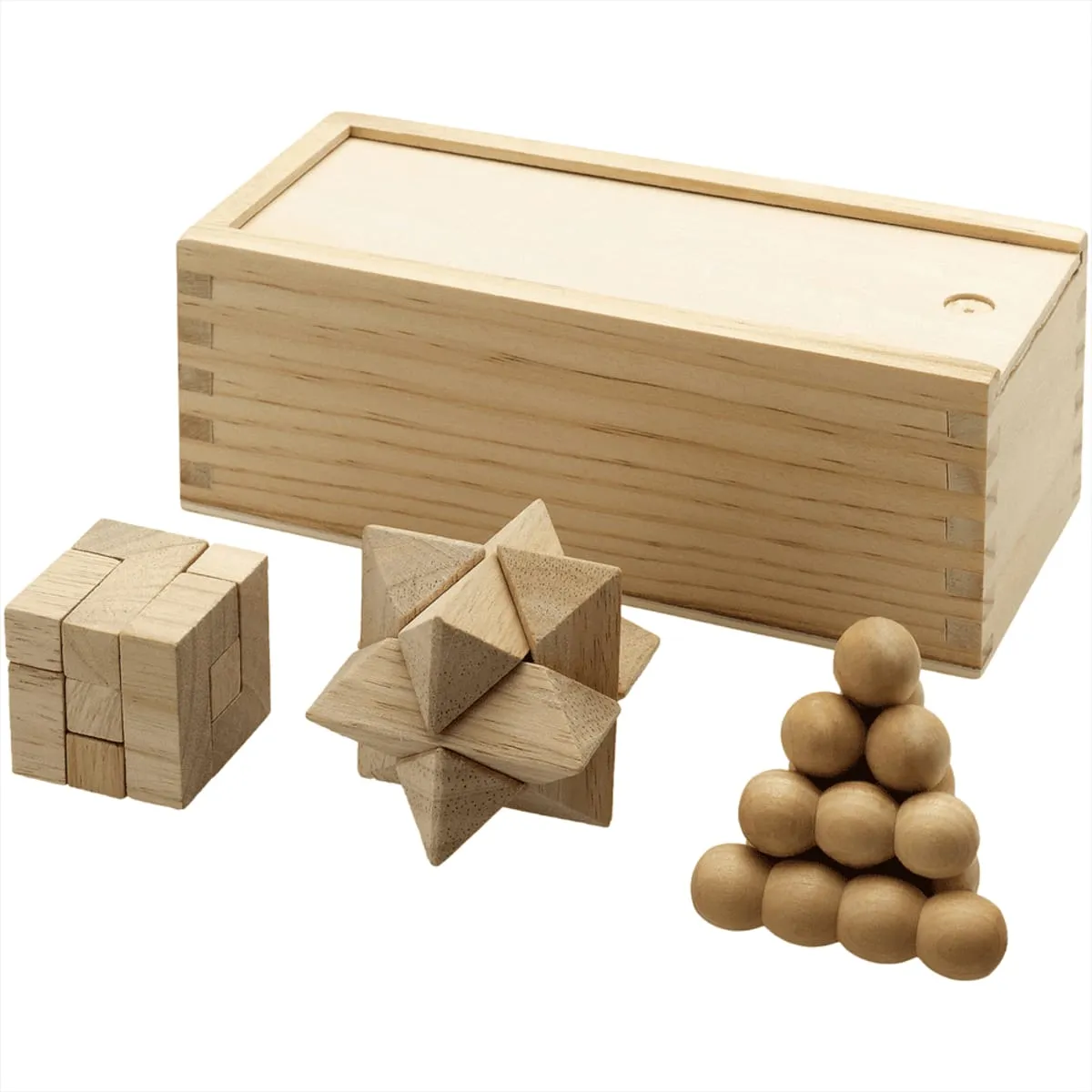 Brainiac 3-Piece Wooden Brain Teaser Sets