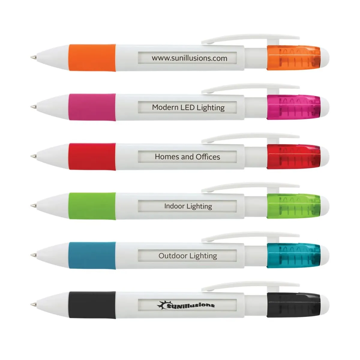 Promo White Barrel Message Pens