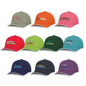 Sandwich Trim Embroidered Premium Caps