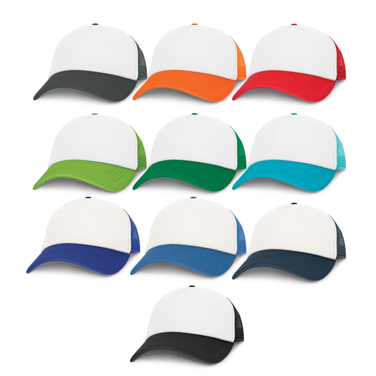 White Panel Trucker Caps Mesh
