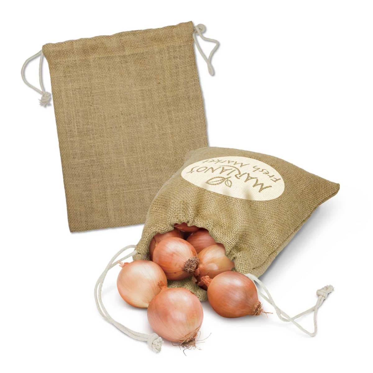 Jute Supermarket Drawstring Bags