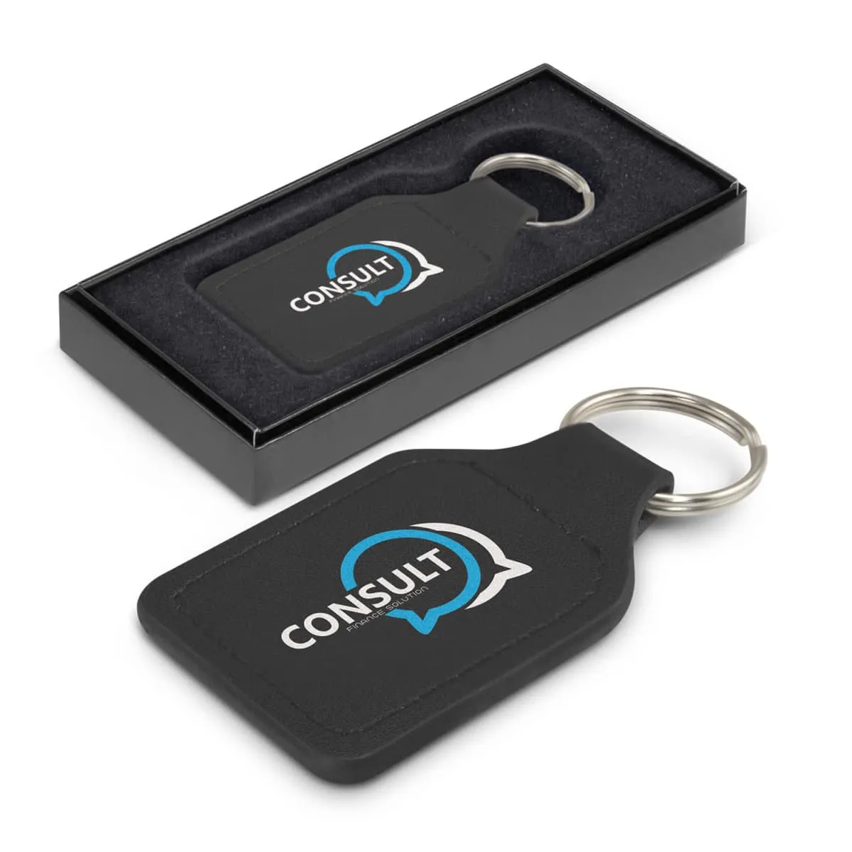 King Leather Key Rings Square