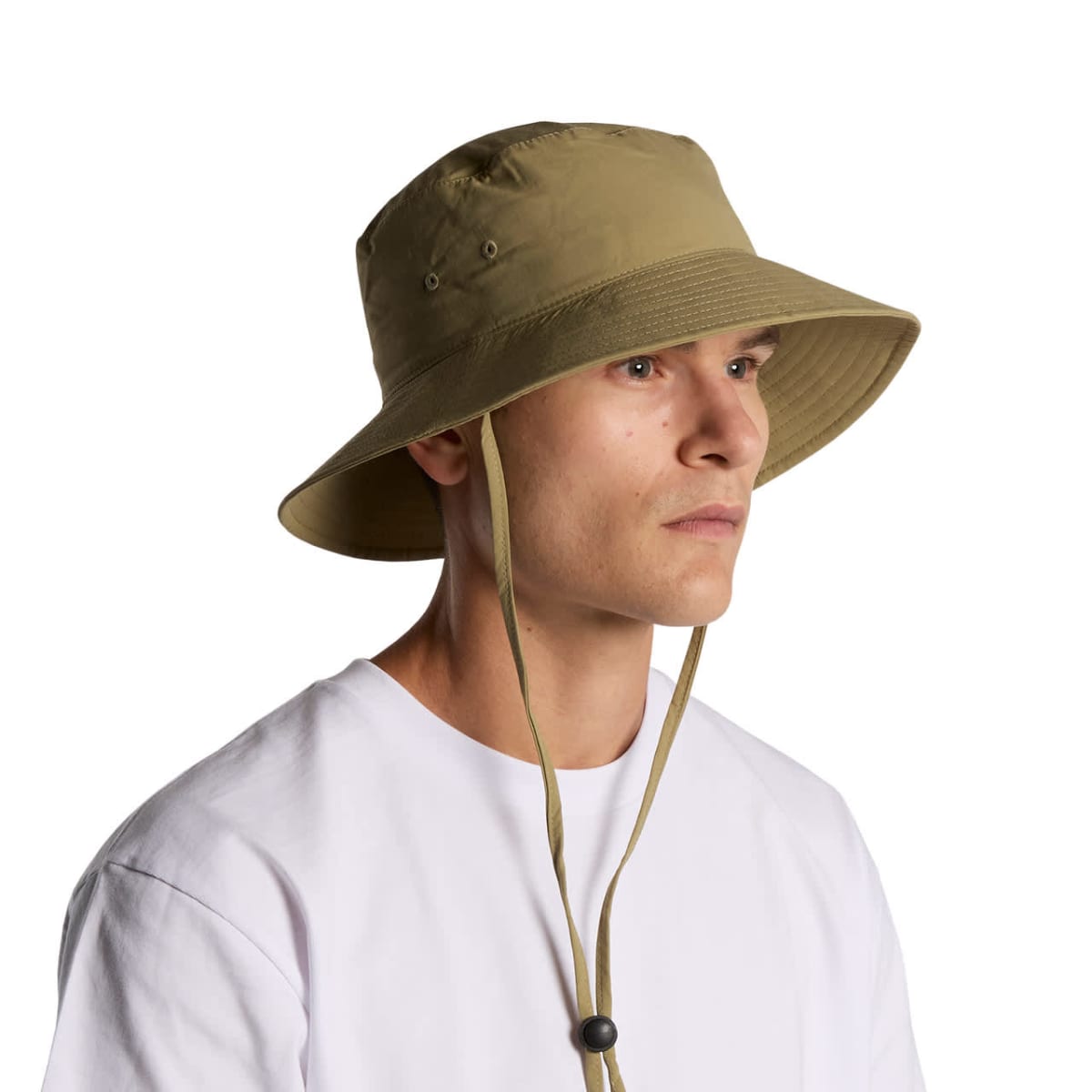 Nylon Wide Brim Bucket Hats