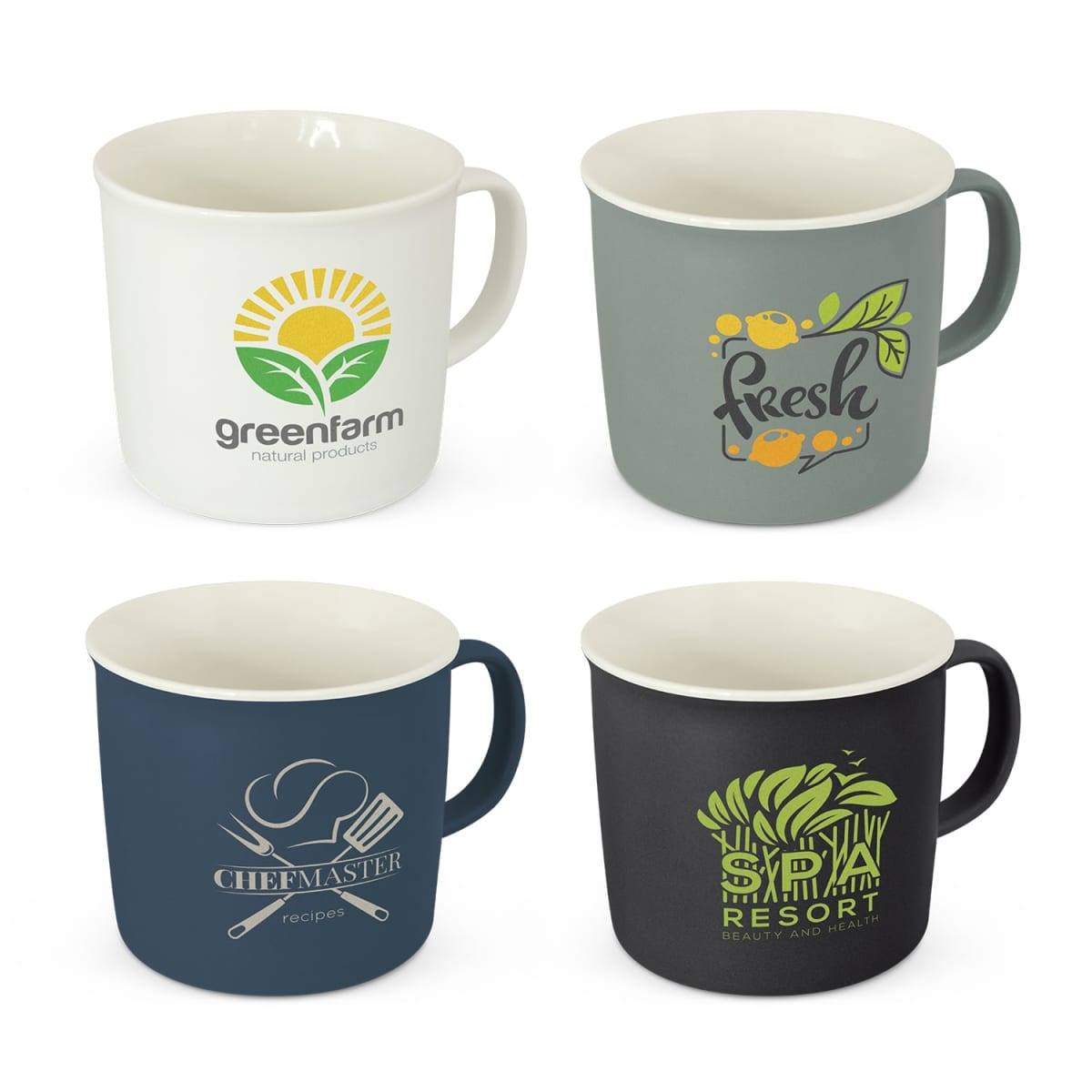 330Ml Porcelain Mugs