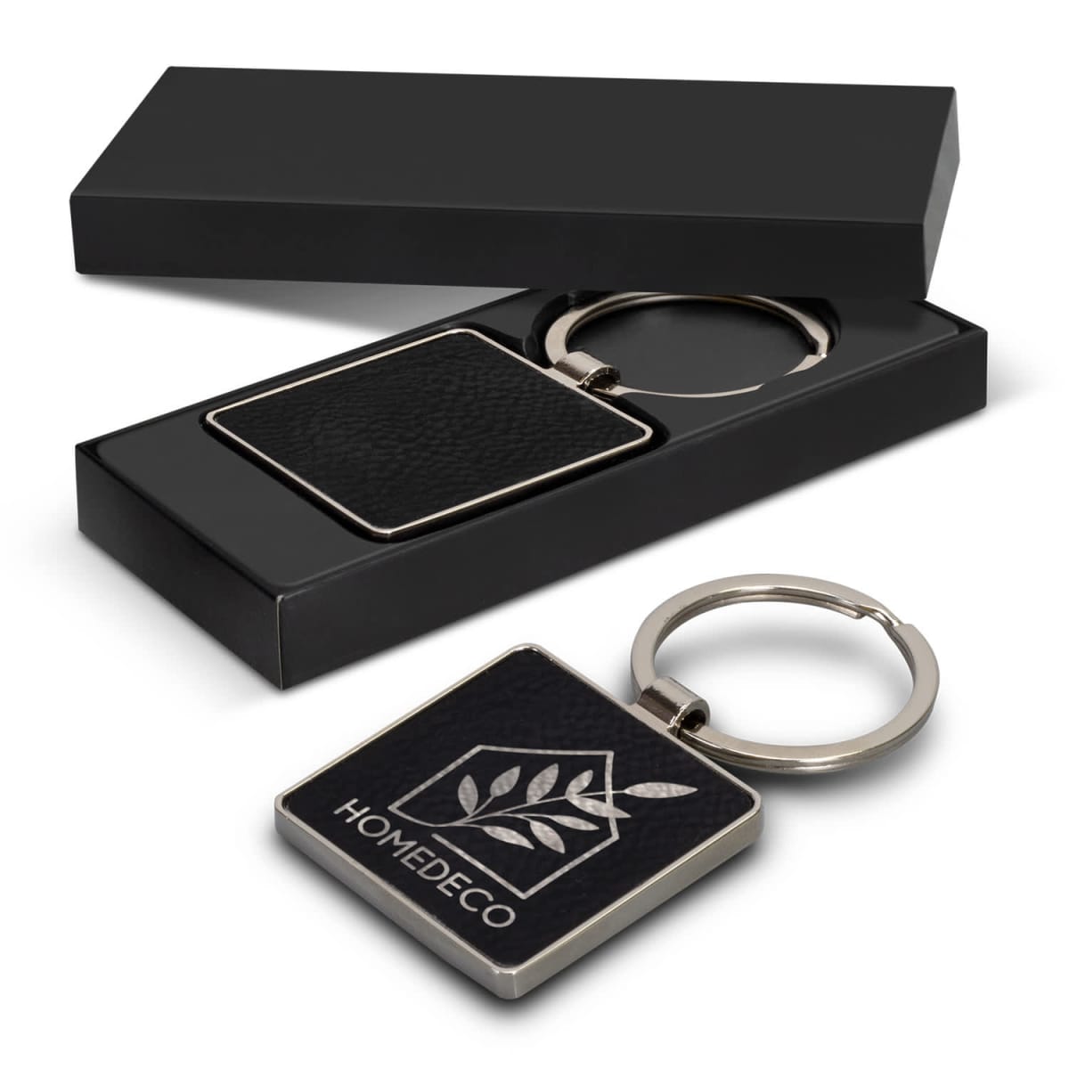 Capulet Square Nickel Key Rings