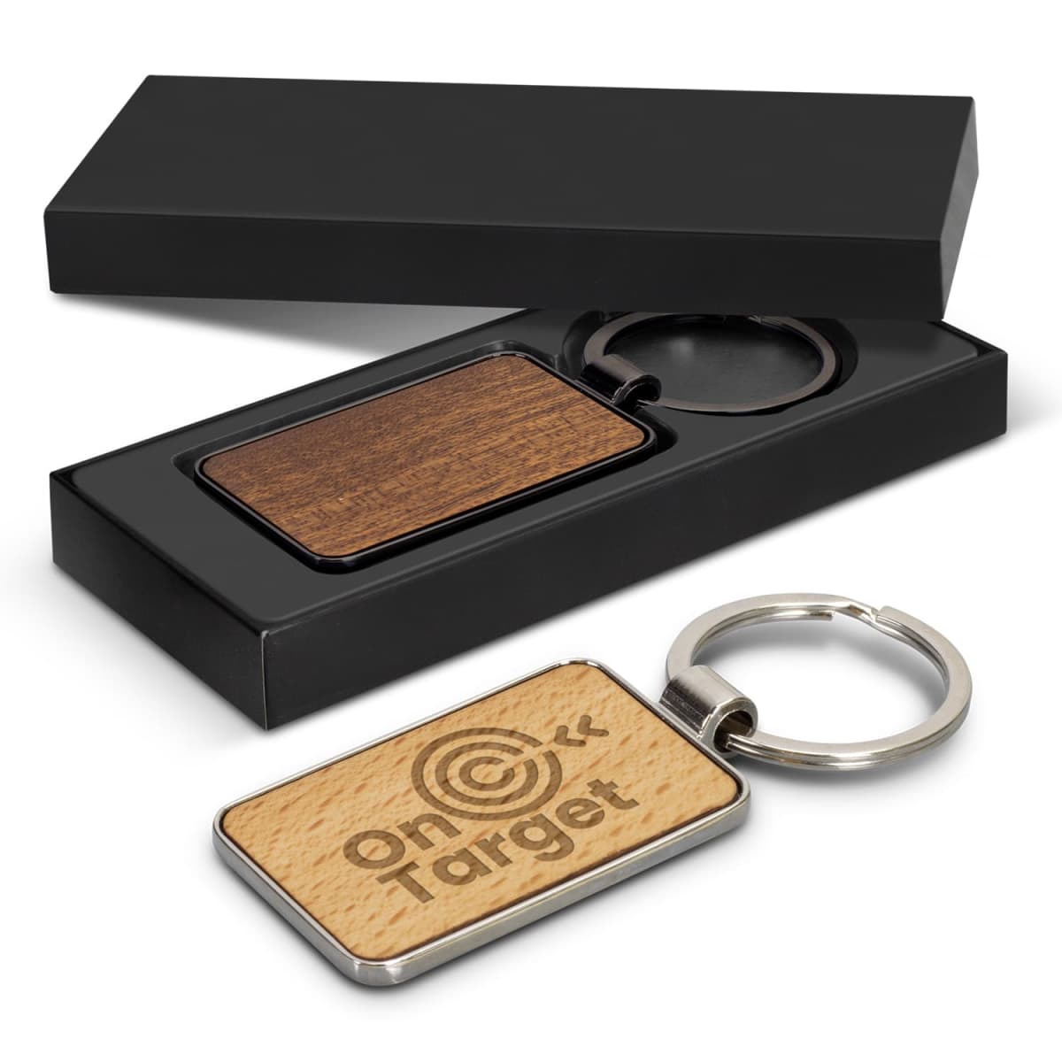 Santo Wooden Rectangle Key Rings