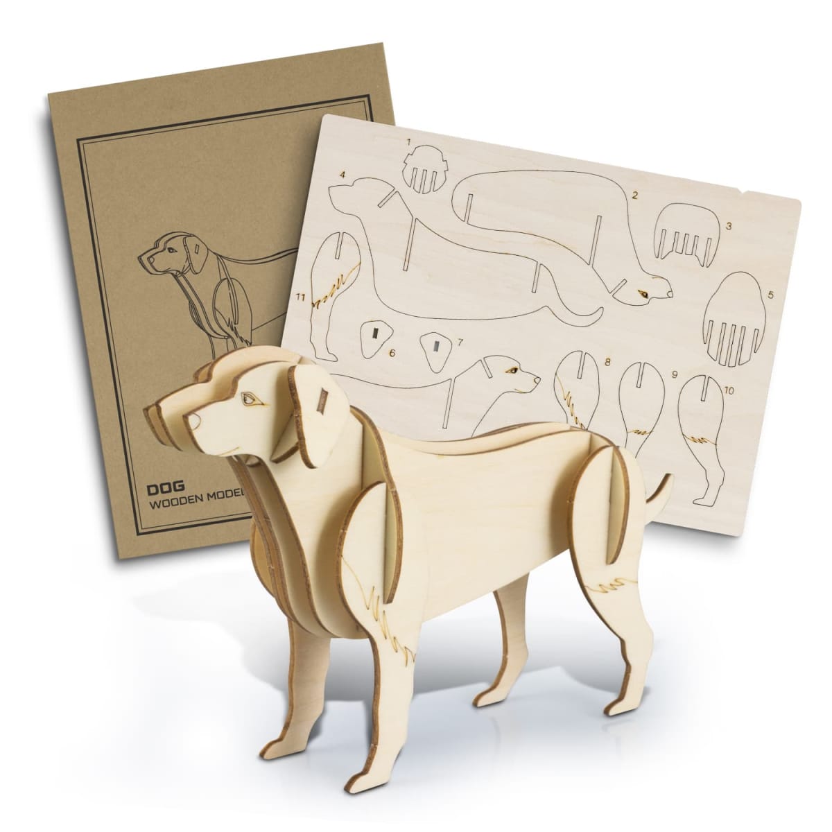 Dog Wooden Model