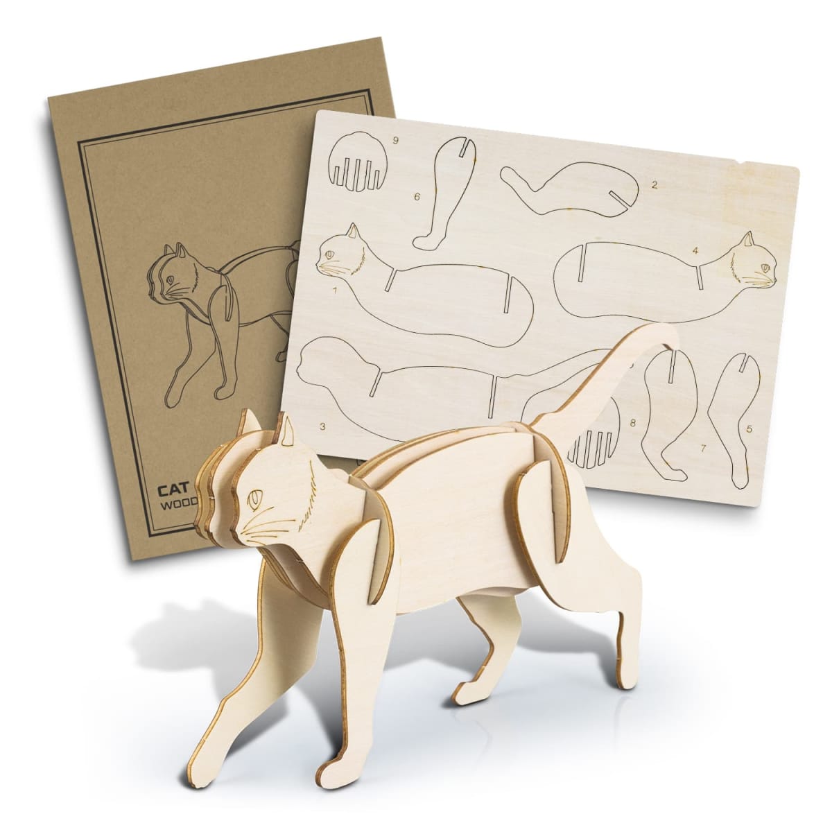 Wooden Cat Model