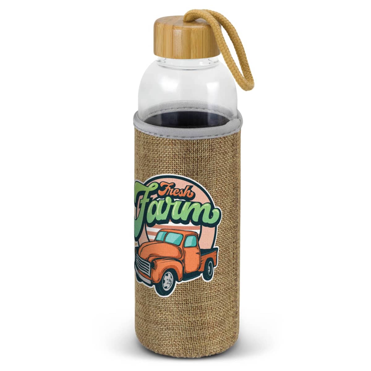 Glista Glass Bottles With Natural Sleeve