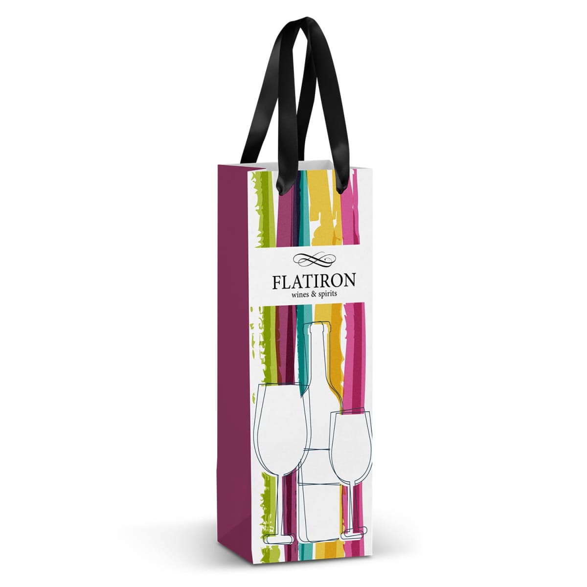 Champagne Ribbon-Handled Premium Paper Bags