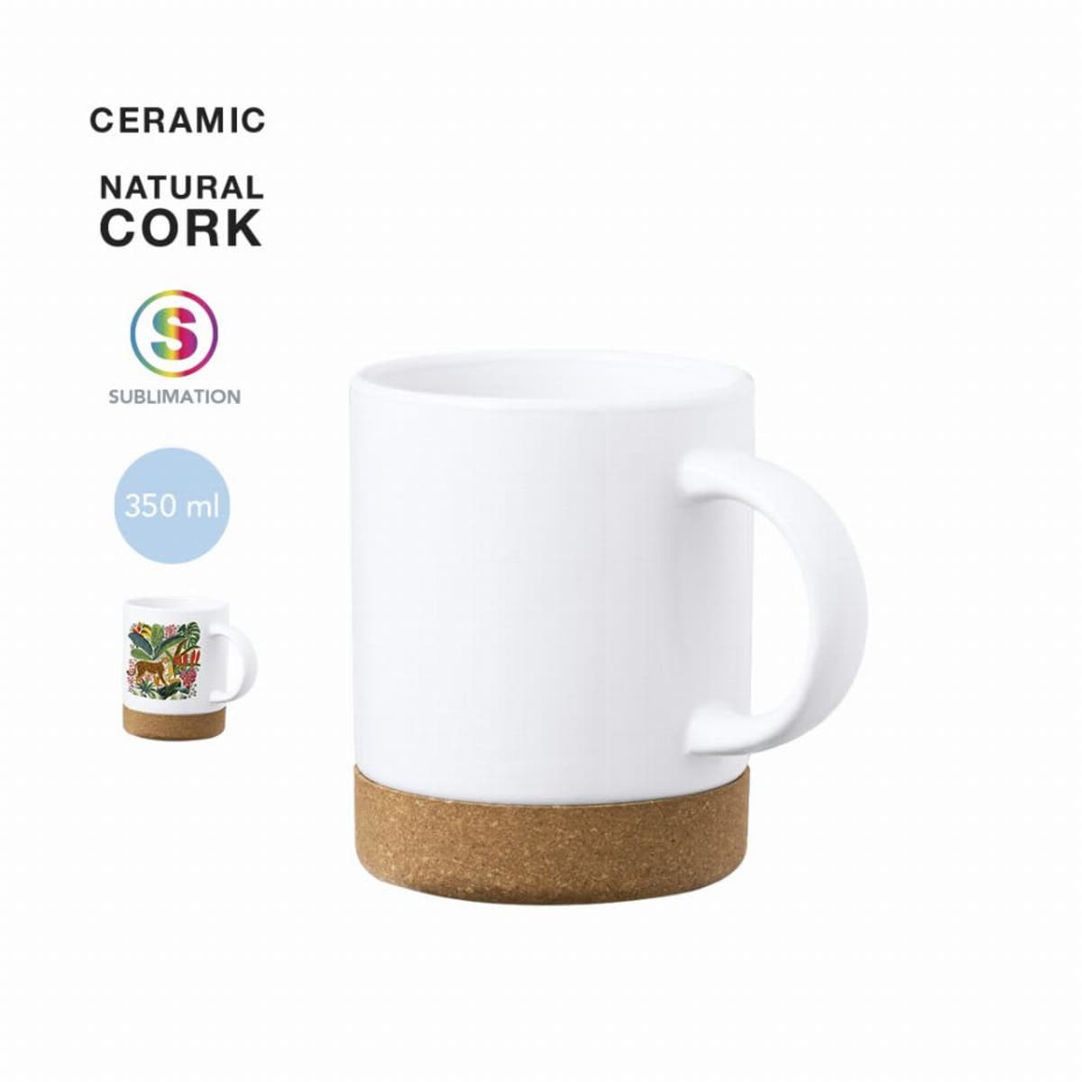 Cork Base Sublimation Mugs