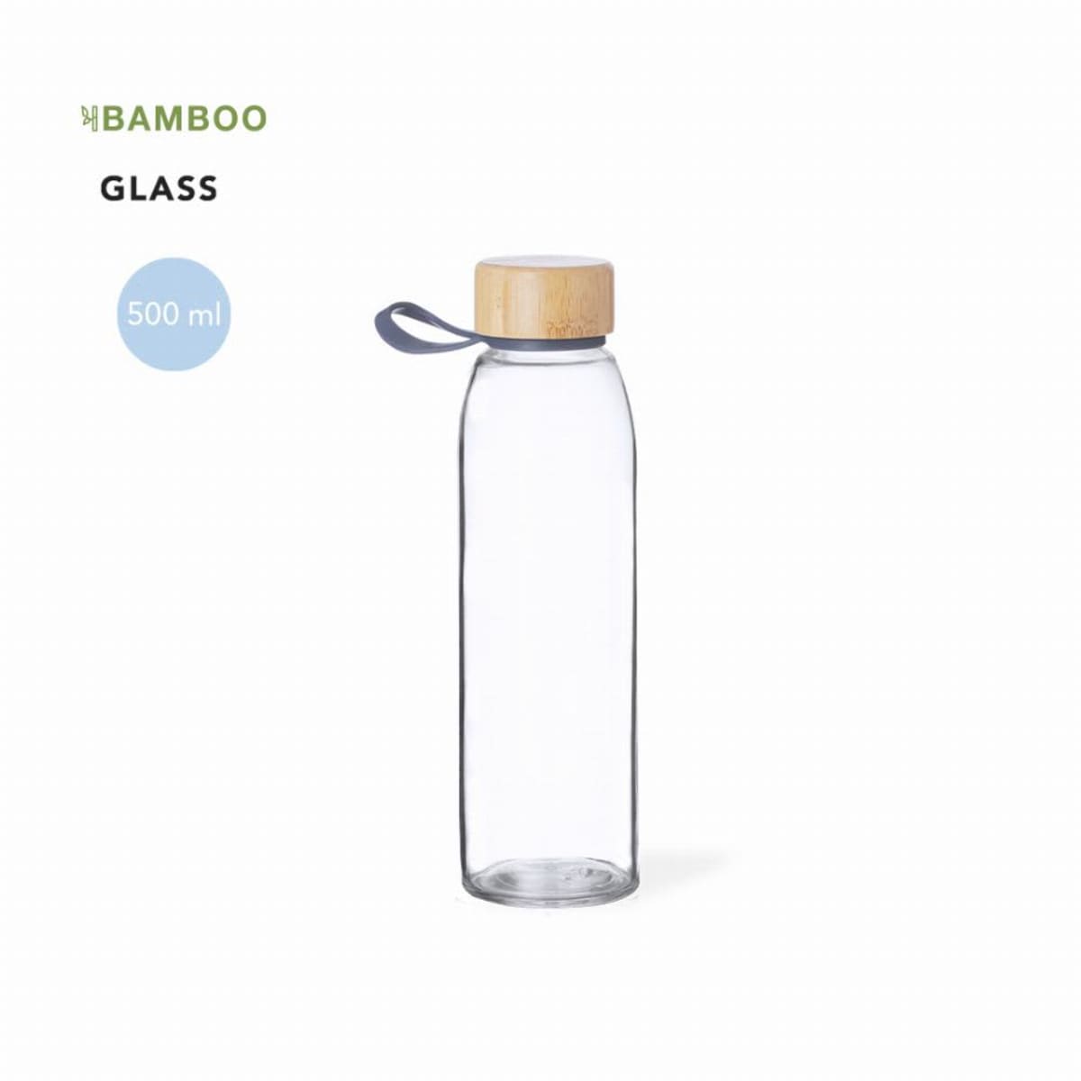 Bamboo Cap Glass Bottles