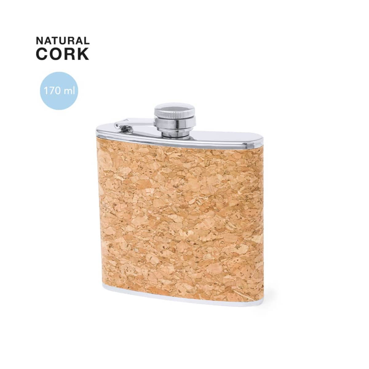 Natural Cork Hip Flasks