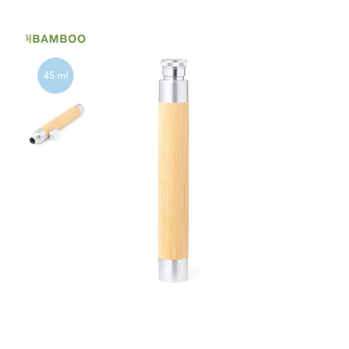 Strip Bamboo Hip Flasks