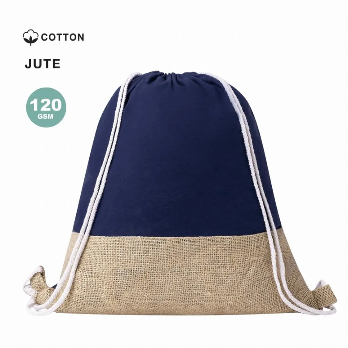 Cotton-Jute-Duo Drawstring Bags
