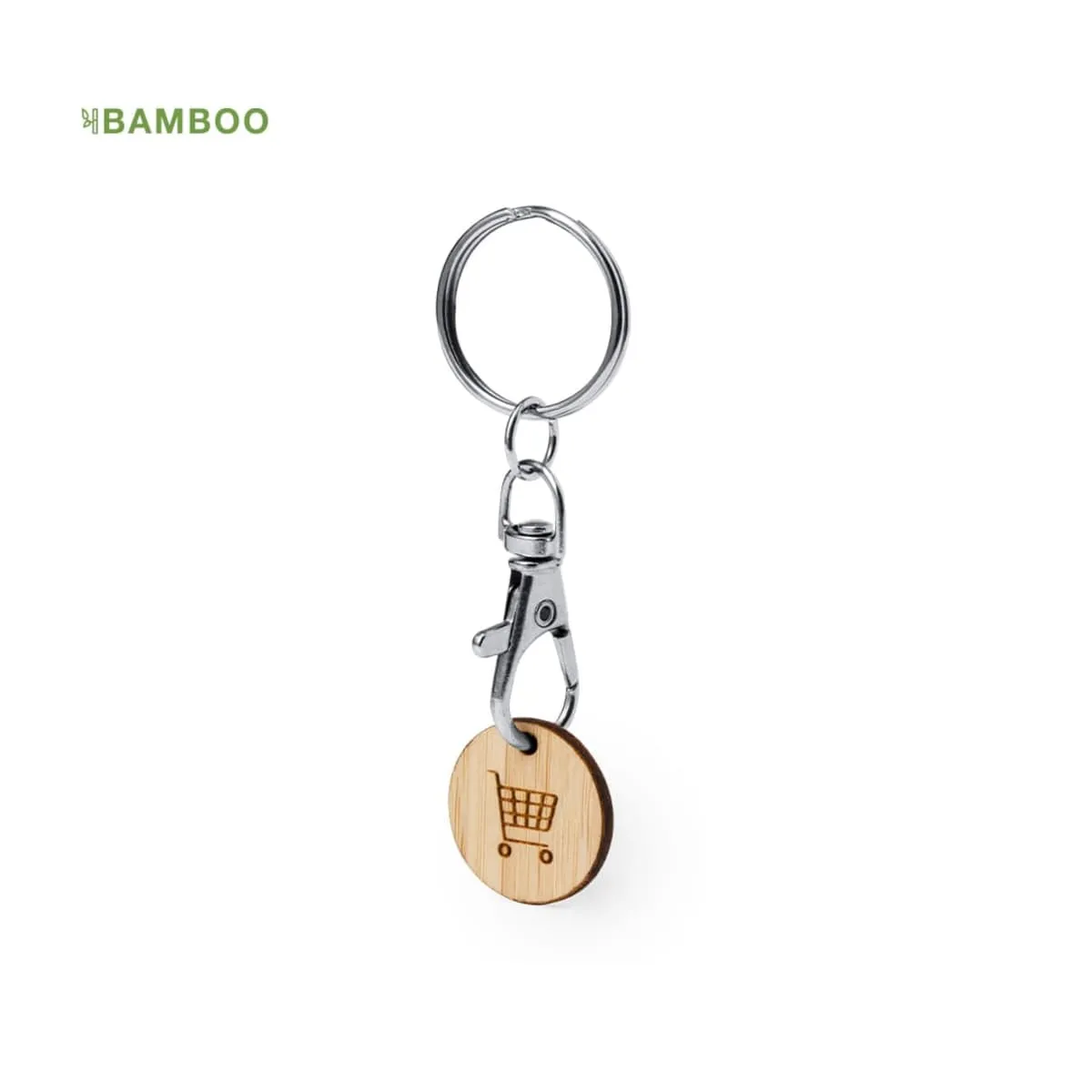 Bamboo Keyring Trolley Coins