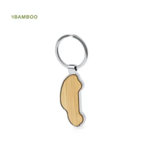 Bamboo & Chromed Keyrings