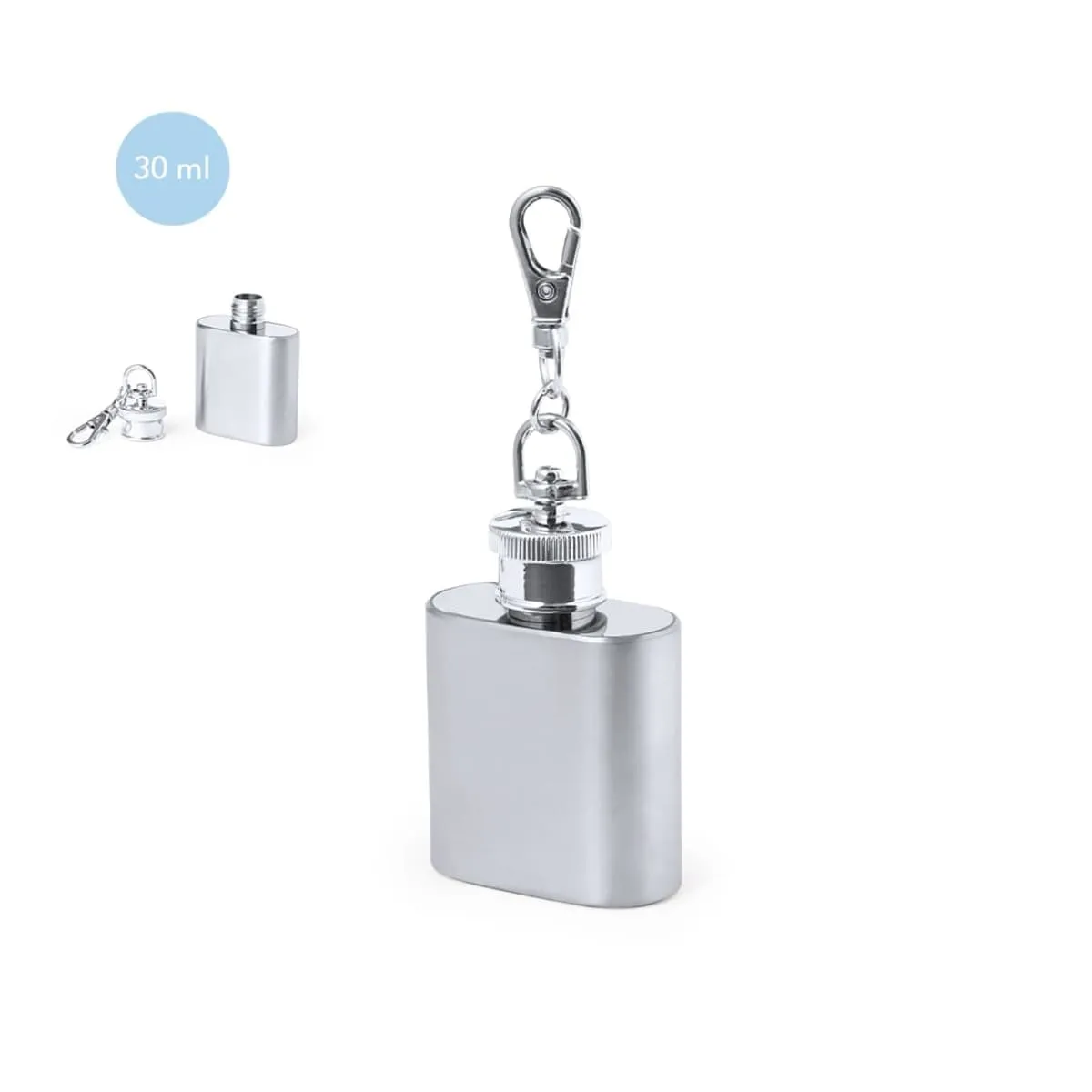 Sleek Hip Flask Keyrings
