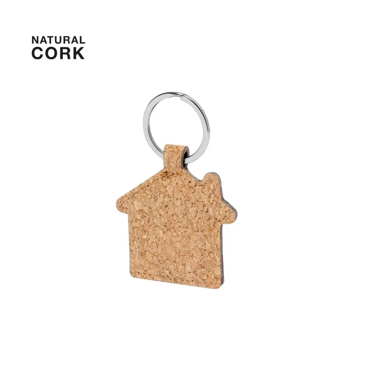 Natural Cork House Keyrings